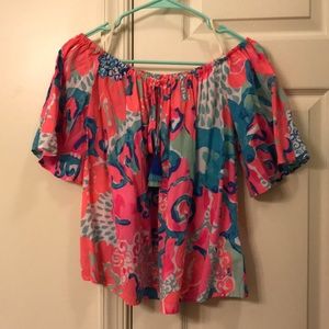 Lilly Pulitzer Sain Off the Shoulder Top